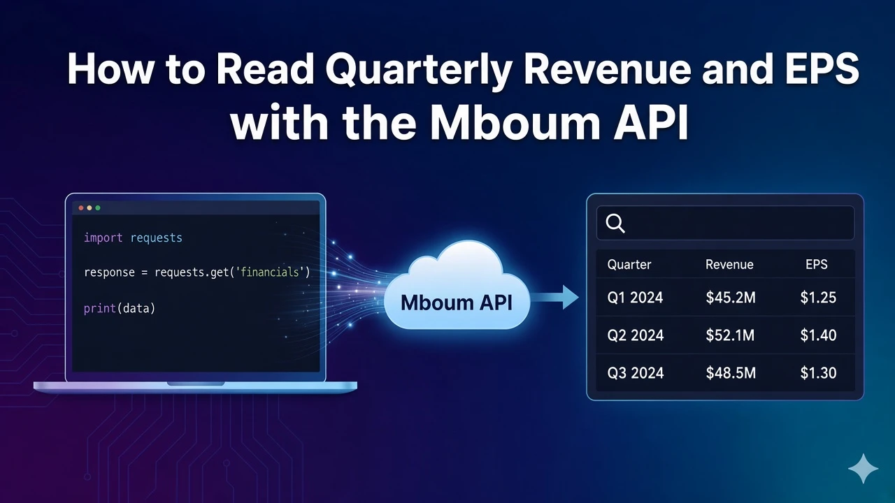 How to Read Quarterly Revenue and EPS with the Mboum API