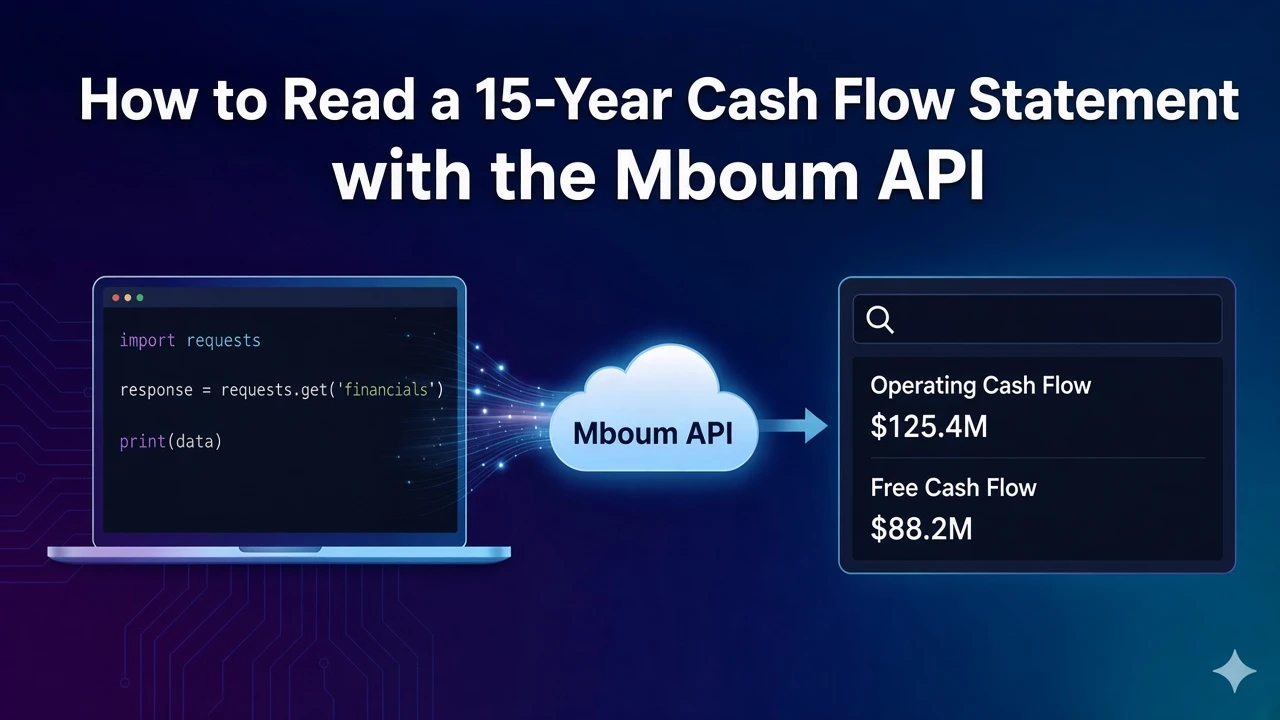 How to Read a 15-Year Cash Flow Statement with the Mboum API