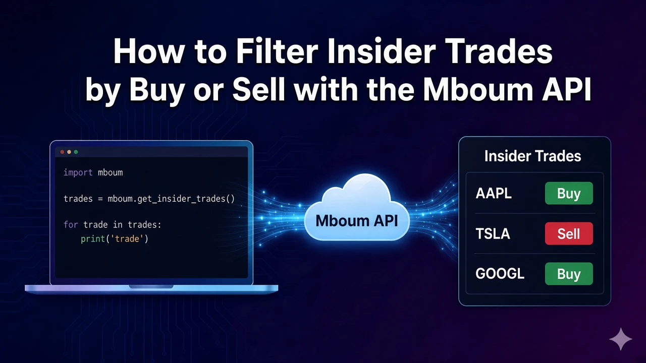 How to Filter Insider Trades by Buy or Sell with the Mboum API